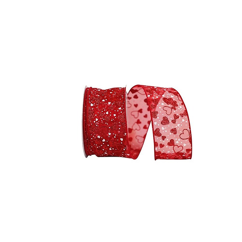 JAM PAPER Valentine's Day Ribbon, Red (52640340651) image 1