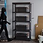 Iris 5-Shelf Plastic Shelving Unit, 73.4" x 35.9" x 17.9", Black (140103)~#|#~BF5ADF06-872D-4B0D-AC65EDFB4FB0FA0F_sc7