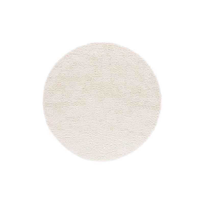 Safavieh Shag Collection 8' Round Indoor Area Rug, Machine Made, Ivory (SG151-1212-8R) image 1