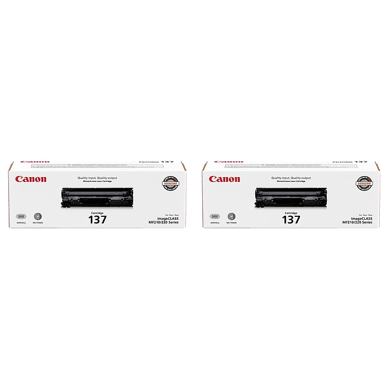 Canon 137 Black Standard Yield Toner Cartridge, 2/Pack (CAN1372PK-VB) image 1