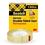 Scotch Permanent Double Sided Tape Refill, 1/2" x 25 yds., 1" Core, Clear (665)~#|#~BF6C8842-39C6-4366-B9F6828FB827E067_sc7