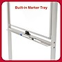TRU RED™ Magnetic Painted Steel Mobile Dry Erase Board, Aluminum Frame, 30"H x 40"W (TR62827)~#|#~BF704160-0775-4DE8-9574D6637985FDFD_sc7
