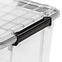 Sterilite 80 Quart Gasket Box with Lid, Plastic, Clear/Black, 4/Carton (39389004)~#|#~BF710813-9944-4CC1-B3ABBBF73BFA5FE5_sc7