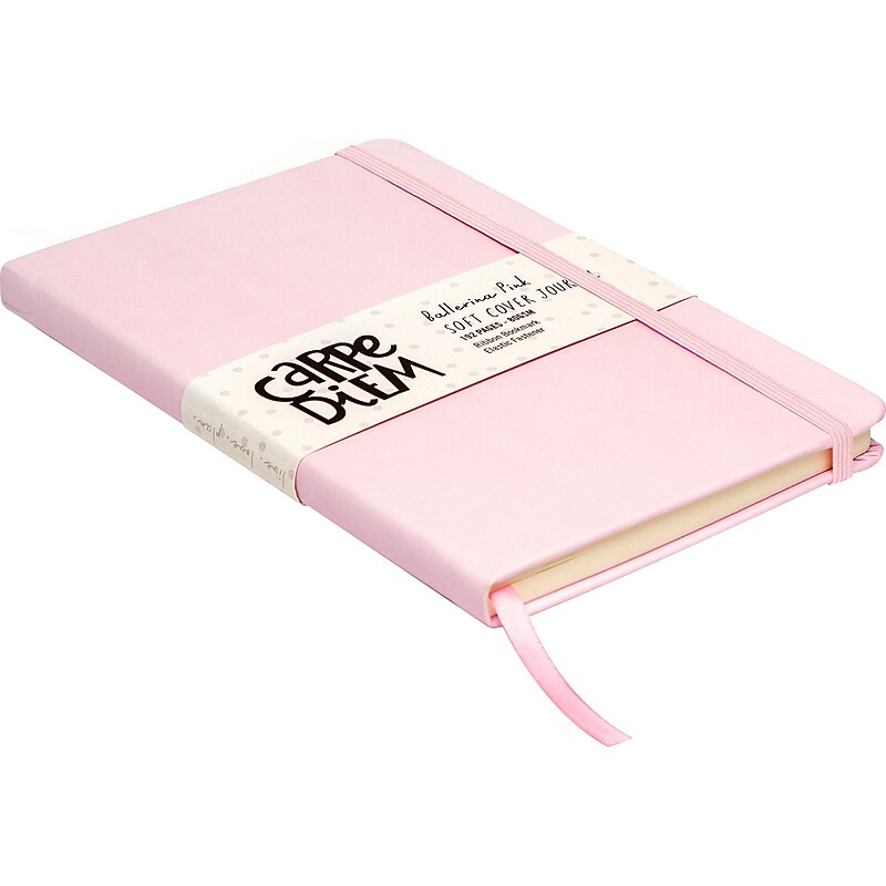 Carpe Diem Ballerina Pink Journal, 5.24" x 8.27", Wide-Ruled, 192 Pages (9370-CD) image 1