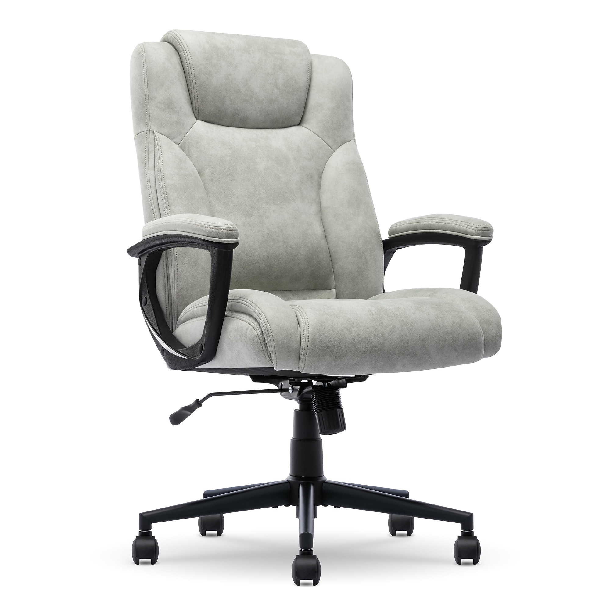 Serta Comfort Eco Ergonomic Velvet Fabric Swivel Executive Chair, Light Grey (CCHR10006A) Sansujyuku sansujyuku.com