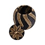 Storied Home Decorative Handwoven Rattan Storage Basket with Lid, NaturalBlack (AH1613)~#|#~BF797EBD-7B38-4A5C-989FF7B59F202A6F_sc7