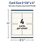 Avery Integrated Cards, 2-1/6" x 4", Matte Ivory, 100/Pack (95330)~#|#~BF7C3537-62EA-49C5-961D58333BA42A5F_sc7