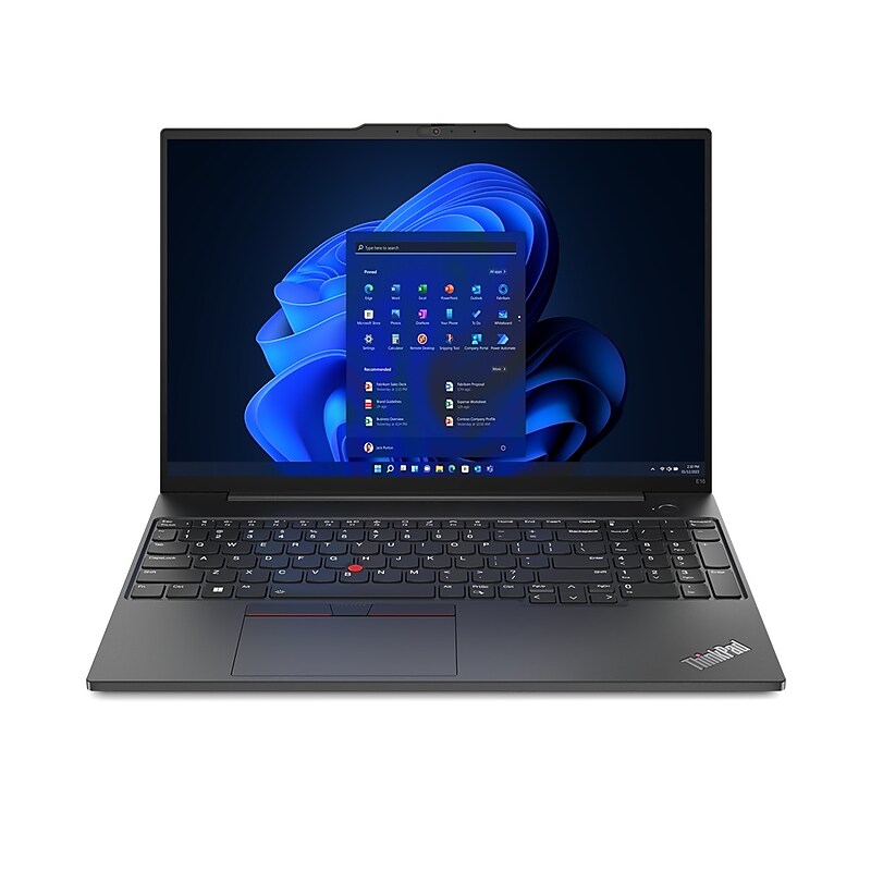Lenovo ThinkPad E16 Gen 1 16" Laptop, AMD Ryzen 5 7430U, 16GB RAM, 1TB PCIe SSD, Windows 11 Pro (21JTA003US) image 1