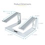 StarTech 10.2" x 10.2" Aluminum Laptop Stand, Silver (LAPTOP-STAND-SILVER)~#|#~BF7F31CD-F34D-4C46-BE41F6C01647C64D_sc7