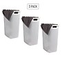 Mind Reader 15.8 Gallon Hamper with Lid, Plastic, White, 3/Pack (3PK60HAMP-WHT)~#|#~BF8EB690-9377-4CED-ACCA594B804EB60B_sc7
