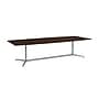 Bush Business Furniture 120W x 48D Boat Shaped Conference Table with Metal Base, Black Walnut (99TBM120BWSVK)~#|#~BF98D27C-BF87-40DB-97EDC2B766B1059B_sc7