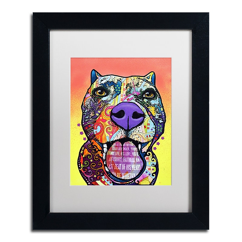 Trademark Fine Art Dean Russo 'Bark Don't Bite' 11" x 14" Matted Framed (190836155293) image 1