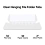 Staples® Hanging File Folder Tabs, Clear, 50/Pack (ST10987-CC)~#|#~BFB62B19-3B8B-4351-A64A5365B12DAFA8_sc7