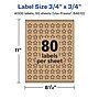 Avery Laser/Inkjet Burst Multipurpose Labels, .75" x .75", Kraft Brown, 4000 Labels/Box ( 94610)~#|#~BFBBF515-D3C8-4DC4-8F8012639C14B8D0_sc7