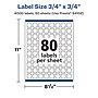 Avery Laser/Inkjet Square Waterproof Multipurpose Labels, 0.75"  x 0.75", White, 4000/Box (94102)~#|#~BFC0AEE3-E29B-433E-9DAFA39B5B320B08_sc7