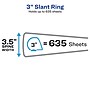 Avery Showcase 3" 3-Ring View Binders, Slant Ring, Black (19750)~#|#~BFC21240-5D04-4CFD-A4EAC38927129AC9_sc7