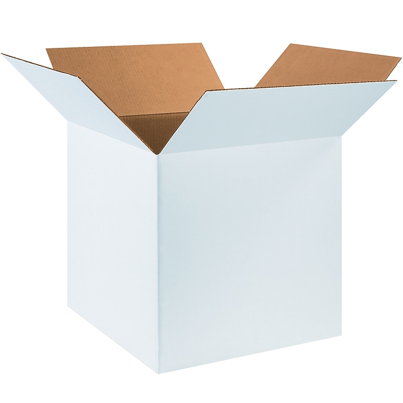 18" x 18" x 18" Shipping Boxes, White, 20/Bundle (181818W) image 1