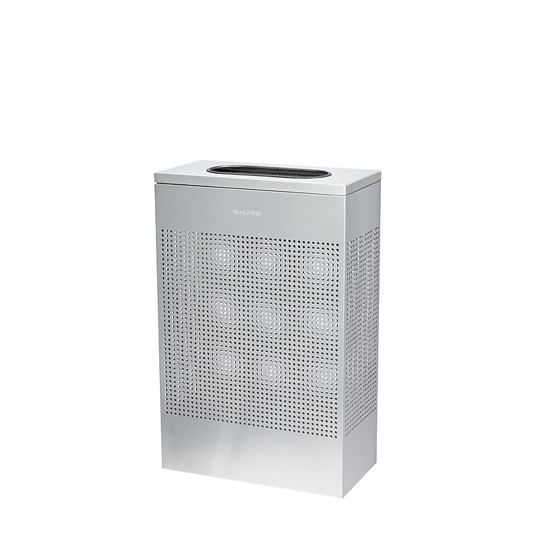 Alpine Industries Stainless Steel Trash Can, 13 Gallon, Silver (ALP438-13-SS) image 1