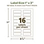Avery EcoFriendly Laser/Inkjet Rectangle Multipurpose Labels, 1" x 3", White, 160/Pack (94224)~#|#~BFC51C94-8A95-4073-A22D789FDF53CB15_sc7
