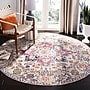 Safavieh Madison Collection 8' Round Indoor Area Rug, Machine Made, Fuchsia/Ivory (MAD603R-8R)~#|#~BFC75D19-85B2-4C2F-8A708034F43BA359_sc7