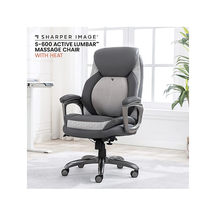 Sharper Image S-600 Active Lumbar Heated Ergonomic Bonded