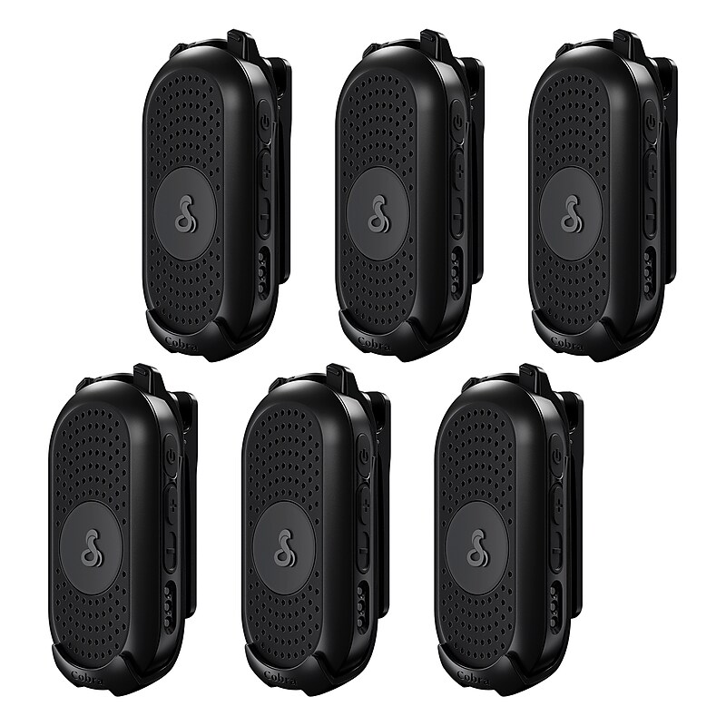 Cobra Compact 2-Way Handheld Business Radio with Dual-Dock Charger, Black, 6/Pack (PX280) image 1