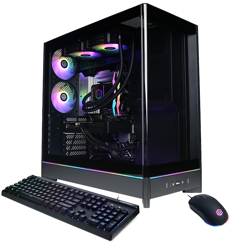CyberPowerPC Gaming Desktop Computer, Intel Core Ultra 9 285, Radeon RX 9070 XT 16GB, 32GB RAM, 2TB SSD, Windows 11 Home image 1