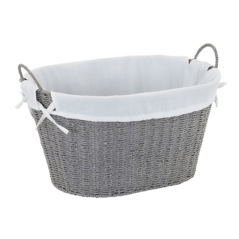 Household Essentials Woven Laundry Basket, Gray (ML-7267) image 1