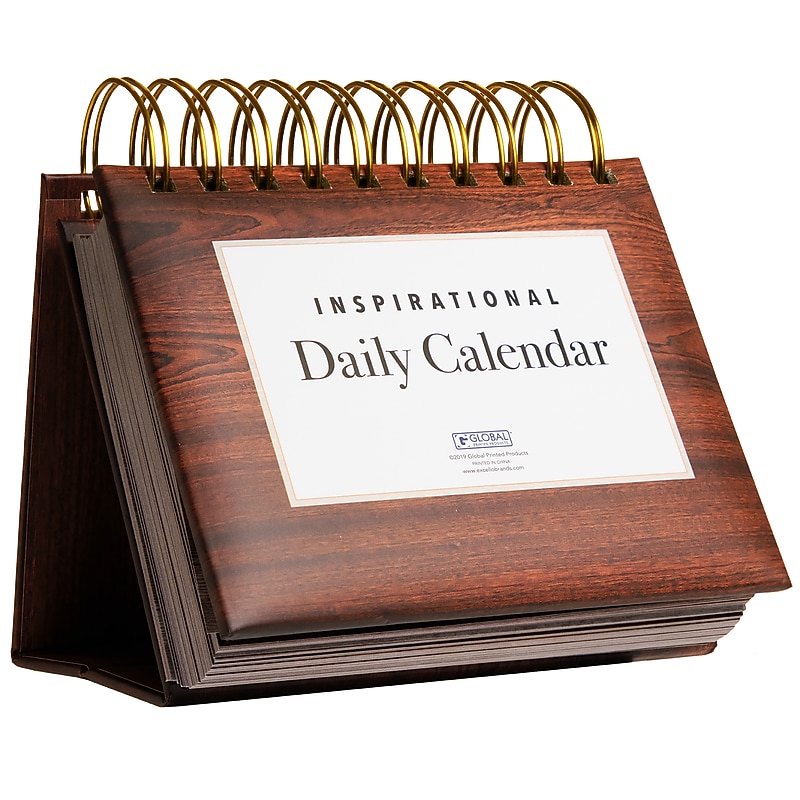 2026 Global Printed Products Woodgrain 6" x 6" Day-to-Day Calendar (GPP-0043) image 1