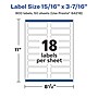 Avery Laser/Inkjet Multipurpose Labels, 3.4375" x ", Glossy White, 900/Box (94218)~#|#~BFD48754-4D20-4572-8334FEBD05A42231_sc7