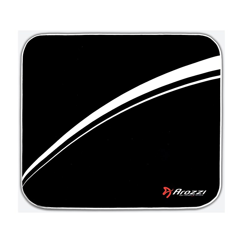 Arozzi Chair Mat, 45.7" x 45.7", Low-Pile, Black/White (AROZZI-FLOORMAT-WT) image 1
