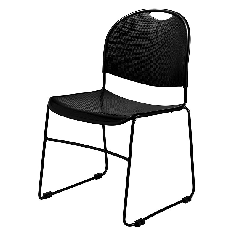 NPS Commercialine 850 Series Ultra Compact Stacking Chair, Black, 4/Pack (850-CL/4) image 1