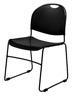 NPS Commercialine 850 Series Ultra Compact Stacking Chair, Black, 4/Pack (850-CL/4) Simolary simolary.com