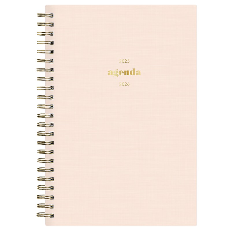 2025-2026 Blue Sky Sincerely Jules Bookcloth 5" x 8" Academic Weekly & Monthly Planner, Cardboard Cover, Ivory (154274) image 1