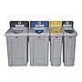 Rubbermaid Commercial Slim Jim Single-Stream Bottles and Cans Recycling Station Kit, 23 Gallon, Gray/Yellow (2185052)~#|#~BFDE3722-D49A-4E93-B350FF3251A399DF_sc7