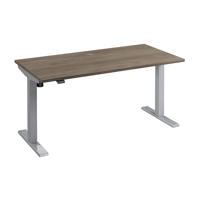 Bush Business Furniture Move 40 Series 60"W Electric Height Adjustable Standing Desk, Modern Hickory/Cool Gray (M4S6030MHSK) image 1