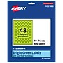Avery Printable Burst Multipurpose Labels, 1", Bright Green, 480/Pack (94606)~#|#~BFE20C16-2897-4581-BDA0D6B3362C5FA0_sc7