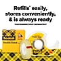 Scotch Permanent Double Sided Tape Refill, 0.5" x 25 yds., 1" Core, Clear, 2/Pack (665-2PK)~#|#~BFE2D664-EB2C-492B-A3C1DD00932098EE_sc7