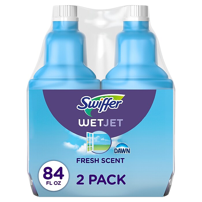 Swiffer WetJet Spray Mop Floor Cleaner, Fresh, 2/Pack (84872437