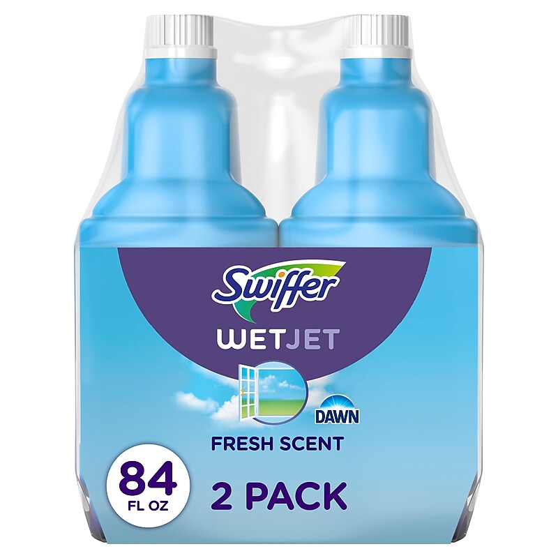 Swiffer WetJet Spray Mop Floor Cleaner, Fresh, 2/Pack (84872437) image 1