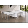 Boss Office Products Simple System 71"W Desk with Pedestal, White, 4/Set (SGSD016-203-WT)~#|#~BFEFCAB3-451C-4D06-AD7F783566A8C13D_sc7