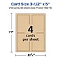Avery Integrated Cards, 3.5" x 5", Matte Kraft Brown, 200/Box (95273)~#|#~BFFA5819-177F-4558-BBE25C6438A1680B_sc7