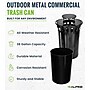 Alpine Industries Metal Outdoor Trash Can with Rain Bonnet Lid and Liner, 38 Gallon, Black (479-38-1)~#|#~BFFE70CE-341E-48E1-A2EC2A1110C0A842_sc7