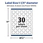 Avery Laser/Inkjet Round Multipurpose Labels, 1.25" Dia., 300 Labels/Pack  (94505)~#|#~C000CE80-CF46-42C0-B8E402C58D22743C_sc7