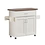Techni Home Deluxe Mobile Kitchen Island Cart with Water Resistant Top, Storage Cabinets with Adjustable Shelves, and Spice Rack~#|#~C0041866-C12B-43E5-9461A9614F822B9B_sc7
