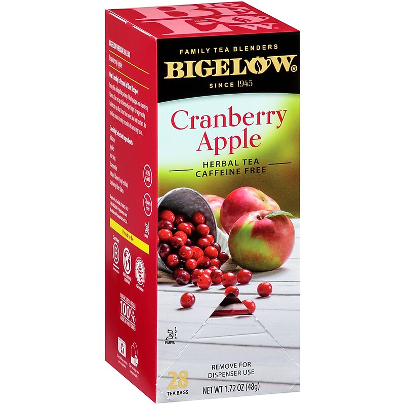 Bigelow Cranberry Apple Herbal Tea Bags, 28/Box (RCB004001) image 1