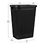 Mind Reader 15.85-Gallon Hamper with Lid, Plastic, Black (60FABHAMP-BLK)~#|#~C00D94A4-67E1-414B-B5EF6B5D8736D404_sc7