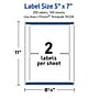 Avery Waterproof Rectangle Laser Multipurpose Labels, 5" x 7", White, 200/Box (19479399375)~#|#~C013A63C-659A-49B3-A15D88993E900C79_sc7