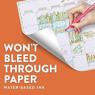 Paper Mate Flair Filzstifte – 12 Stück, Mittlere Spitze (0,7mm), Blaue Tinte, Wasserbasiert