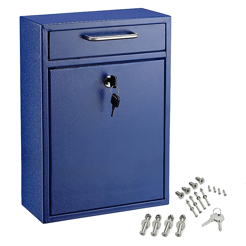 AdirOffice Indoor/Outdoor Mailbox, Blue (631-04-BLU) image 1